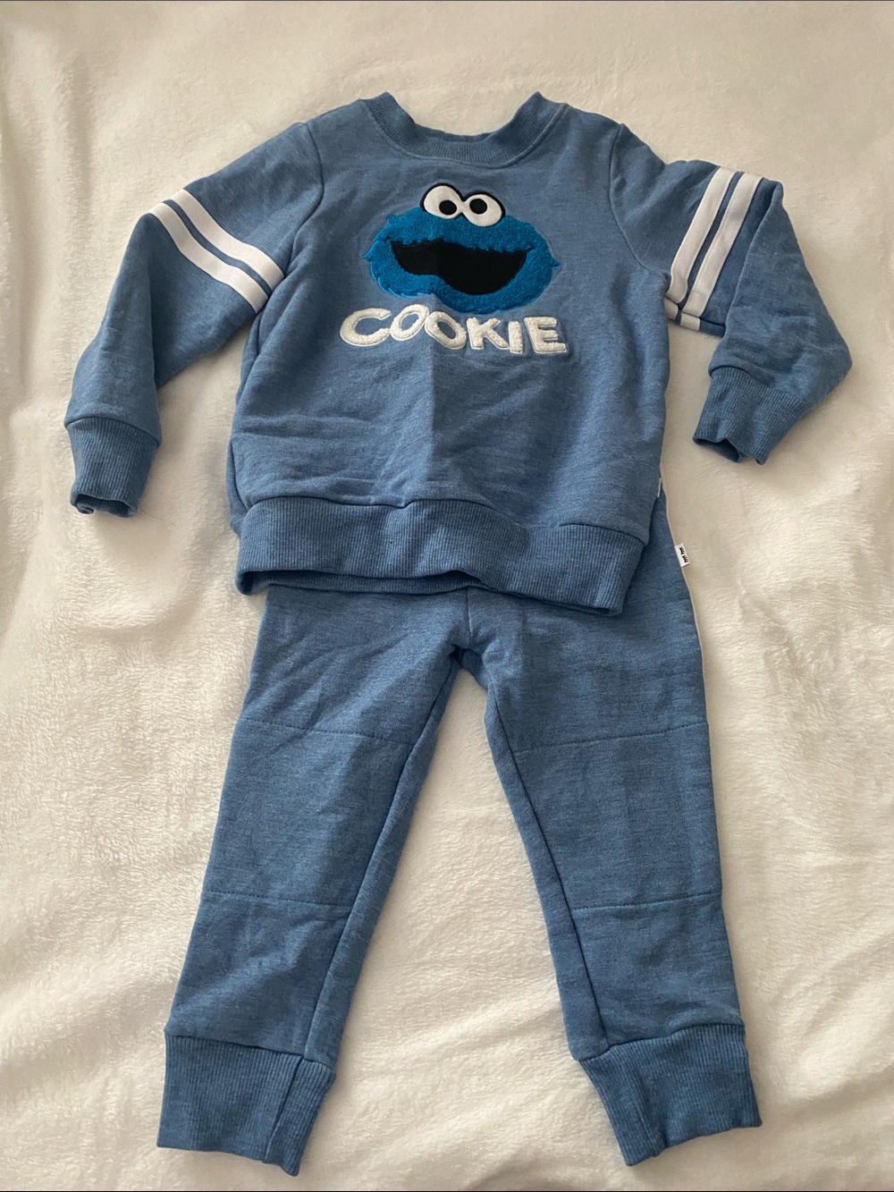 Little sleepies Bamboo Cookie monster sweatshirt and jogger set